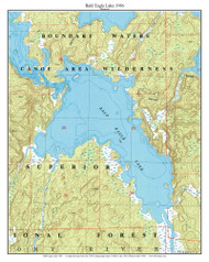 Bald Eagle Lake 1986 - Custom USGS Old Topo Map - Minnesota - Burntside Lake Area