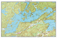 Burntside Lake 1986 - Custom USGS Old Topo Map - Minnesota - Burntside Lake Area
