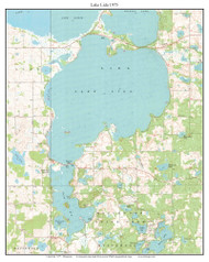 Lake Lida 1975 - Custom USGS Old Topo Map - Minnesota - DTL - North