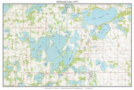 McDonald Lakes 1975 - Custom USGS Old Topo Map - Minnesota - DTL - North