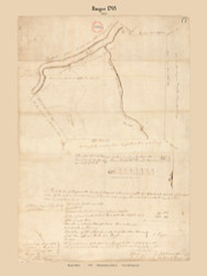 Bangor, Maine 1795 Old Town Map Reprint - Roads Place Names  Massachusetts Archives