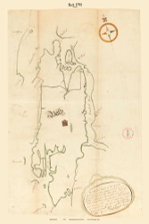 Bath, Maine 1795 Old Town Map Reprint - Roads Place Names  Massachusetts Archives