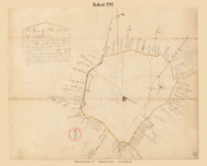 Bedford, Massachusetts 1795 Old Town Map Reprint - Roads Place Names  Massachusetts Archives