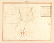 Belfast, Maine 1794 Old Town Map Reprint - Roads Place Names  Massachusetts Archives