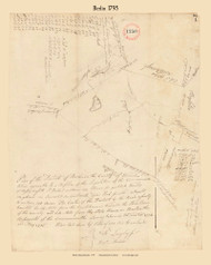 Berlin, Massachusetts 1795 Old Town Map Reprint - Roads Place Names  Massachusetts Archives