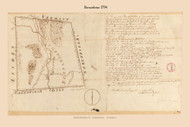 Bernardston, Massachusetts 1794 Old Town Map Reprint - Roads Place Names  Massachusetts Archives
