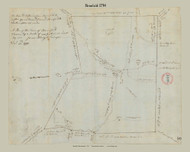 Brimfield, Massachusetts 1794 Old Town Map Reprint - Roads Place Names  Massachusetts Archives