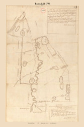 Brownsfield, Maine 1795 Old Town Map Reprint - Roads Place Names  Massachusetts Archives