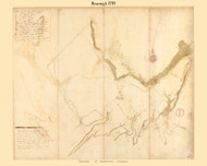 Brunswick, Maine 1795 Old Town Map Reprint - Roads Place Names  Massachusetts Archives