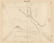 Buckfield, Massachusetts 1795 Old Town Map Reprint - Roads Place Names  Massachusetts Archives