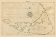 Nantucket, Massachusetts 1795 Old Town Map Reprint - Roads Place Names  Massachusetts Archives