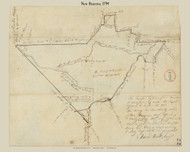 New Braintree, Massachusetts 1794 Old Town Map Reprint - Roads Place Names  Massachusetts Archives