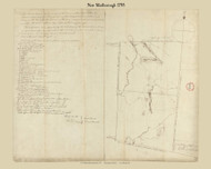 New Marlborough, Massachusetts 1795 Old Town Map Reprint - Roads Place Names  Massachusetts Archives