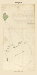 New Sharon, Maine 1795 Old Town Map Reprint - Roads Place Names  Massachusetts Archives
