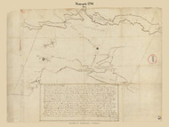 Newcastle, Maine 1794 Old Town Map Reprint - Roads Place Names  Massachusetts Archives