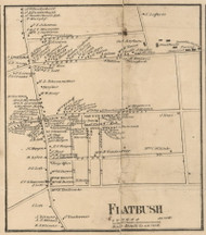 Flatbush Village - Flatbush, New York 1859 Old Town Map Custom Print - Kings Co.
