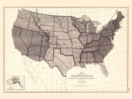 Territoty Acquisition of the United States 1776-1874 - Walker 1870 9th Census Atlas - USA Atlases