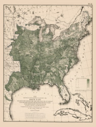 Birth Rate in the United States 1870 - Walker 1870 9th Census Atlas Eastern - USA Atlases