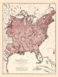 Proportion of Deaths from Intestinal Diseases in the United States 1870 - Walker 1870 9th Census Atlas Eastern - USA Atlases