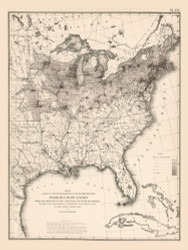 Foreign Population in the United States 1870 - Walker 1870 9th Census Atlas Eastern - USA Atlases