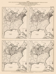 Foreign Population in the United States - Irish & German 1870 - Walker 1870 9th Census Atlas Eastern - USA Atlases
