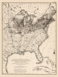 Foreign Parentage in the United States 1870 - Walker 1870 9th Census Atlas Eastern - USA Atlases