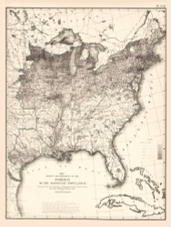 Proportion of Foreign to the Aggregate Population in the United States 1870 - Walker 1870 9th Census Atlas Eastern - USA Atlases