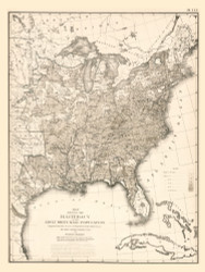 Illiteracy of the Adult White Male Population in the United States 1870 - Walker 1870 9th Census Atlas Eastern - USA Atlases