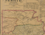 Precinct 4, Salvisa, Oregon - Mercer County, Kentucky 1876 Old Town Map Custom Print - Mercer Co.