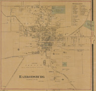 Harrodsburg Village - Precincts 5&6 - Mercer County, Kentucky 1876 Old Town Map Custom Print - Mercer Co.