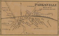 Parksville Village - Precinct 1 - Boyle County, Kentucky 1876 Old Town Map Custom Print - Boyle Co.