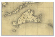 Martha's Vineyard and the Islands 1844 Simeon Borden - Old Map Custom Print