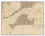 Nautical Chart of Martha's Vineyard & The Elizabeth Islands 1901 US Coast and Geodetic Survey - Old Map Custom Print