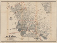 Oakland 1892 Crocker - Old Map Reprint - California Cities