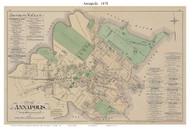Annapolis, Maryland Anne Arundel Co. 1878 Old Map Reprint - Anne Arundel County Atlas