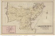 Eighth District - Friendship, Lancaster, Mt. Zion, Fairhaven, Maryland Anne Arundel Co. 1878 Old Map Reprint - Anne Arundel County Atlas