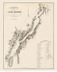 Lake George 1855 - Dalson - Old Map Custom Print - NY Specials Lakes