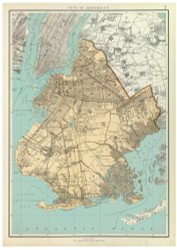 Brooklyn New York 1895 - Old City Map Custom Reprint - Bien State Atlas