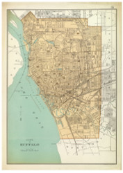 Buffalo New York 1895 - Old City Map Custom Reprint - Bien State Atlas