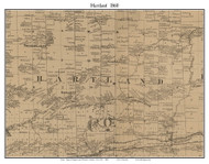 Hartland, New York 1860 Old Town Map Custom Print - Niagara Co.