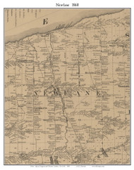 Newfane, New York 1860 Old Town Map Custom Print - Niagara Co.