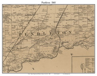 Pendleton, New York 1860 Old Town Map Custom Print - Niagara Co.