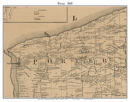 Porter, New York 1860 Old Town Map Custom Print - Niagara Co.