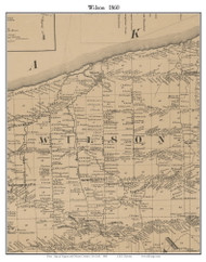 Wilson, New York 1860 Old Town Map Custom Print - Niagara Co.
