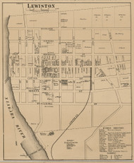 Lewiston Village Village, Lewiston New York 1860 Old Town Map Custom Print - Niagara Co.