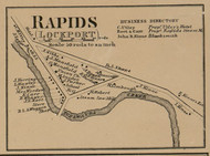 Rapids Village, Lockport New York 1860 Old Town Map Custom Print - Niagara Co.