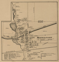 Middleport Village, Niagara New York 1860 Old Town Map Custom Print - Niagara Co.