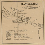 Ransomville Village, Porter New York 1860 Old Town Map Custom Print - Niagara Co.