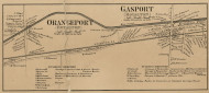 Orangeport and Gasport Village, Royalton New York 1860 Old Town Map Custom Print - Niagara Co.