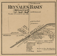 Reynales Basin Village, Royalton New York 1860 Old Town Map Custom Print - Niagara Co.